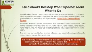 How to Troubleshoot QuickBooks Desktop Won’t Update Errors