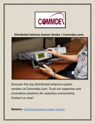 Distributed Antenna System Vendor | Commdex.coms