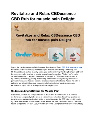 CBD Rub for muscle pain 15