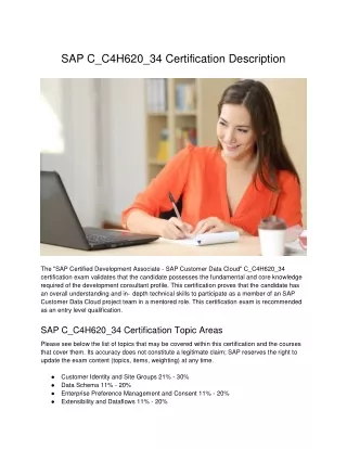 SAP C_C4H620_34 Certification Description