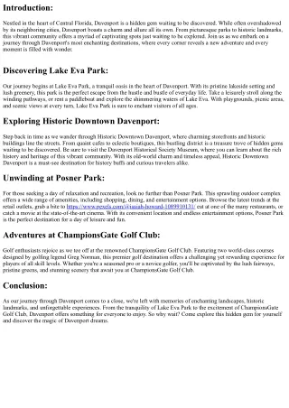 Embark on Davenport's  Mysteries: A Local's Guide
