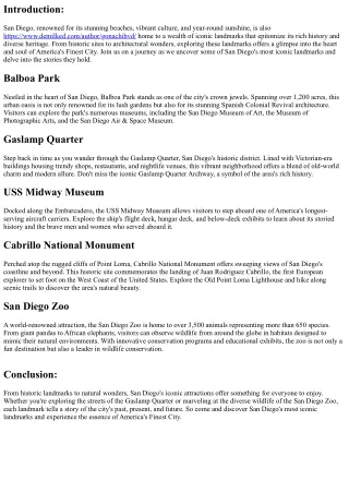 San Diego Adventures: Exploring Nature, Historical Sites, and Local Heritage