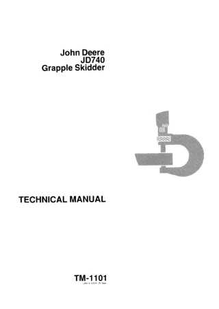 John Deere JD740 Grapple Skidder Service Repair Manual (tm1101)