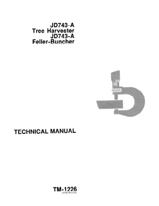 John Deere JD743A Feller Buncher Service Repair Manual