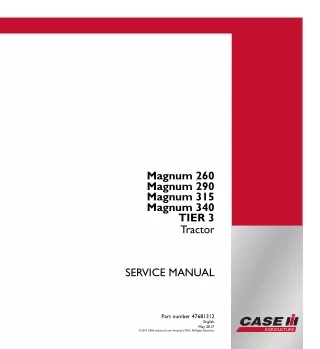 CASE IH Magnum 290 TIER 3 Tractor Service Repair Manual