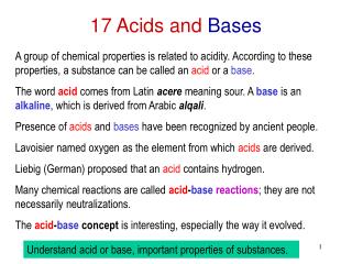 17 Acids and Bases