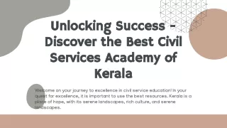 Unlocking Success - Discover the Best Civil Services Academy of Kerala