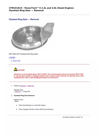 John Deere PowerTech E 3.0L Diesel Engines Service Repair Technical Manual (CTM101019)