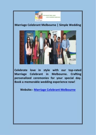 Marriage Celebrant Melbourne