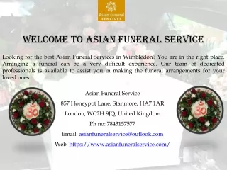 Welcome To Asian Funeral Service