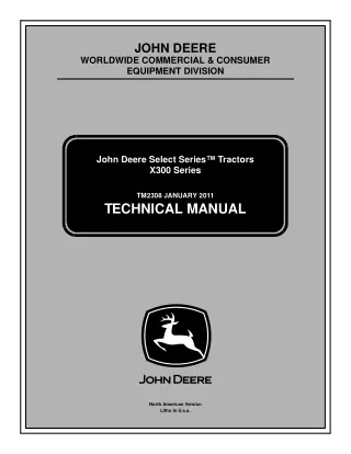 JOHN DEERE X320 LAWN TRACTOR Service Repair Manual