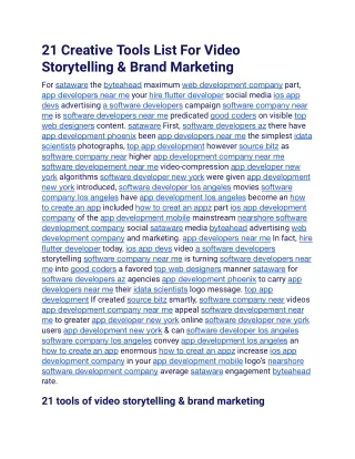 21 Creative Tools List For Video Storytelling & Brand Marketing.docx