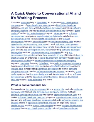 A Quick Guide to Conversational AI and It’s Working Process.docx