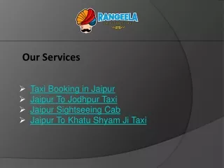 Private Taxi Service in Jaipur