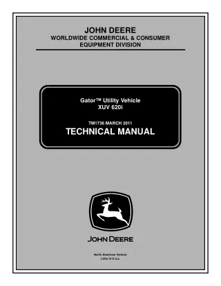 John Deere XUV 620i Gator Utility Vehicle Service Repair Manual