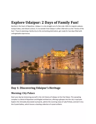 Explore Udaipur