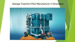 Sewage Treatment Plant Manufacturer in Ghaziabad