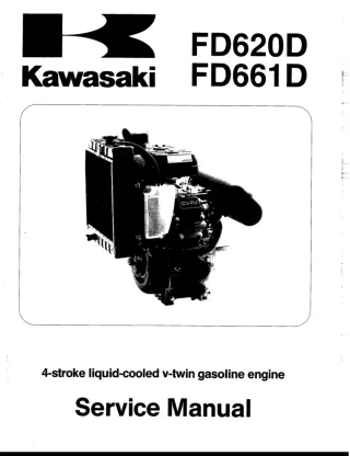 Kawasaki FD661D 4-Stroke Liquid-Cooled V-Twin Gasoline Engine Service Repair Manual