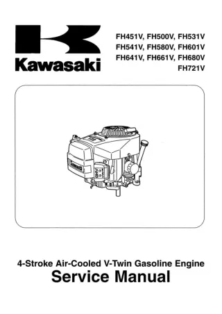 Kawasaki FH451V 4-Stroke Air-Cooled V-Twin Gasoline Engine Service Repair Manual