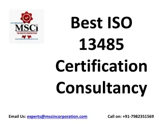 Best ISO 13485 Certification Consultancy