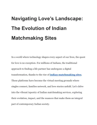 Elevate Your Love Life: Indian Matchmaking Services Demystified