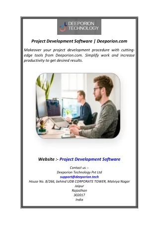 Project Development Software  Deeporion.com