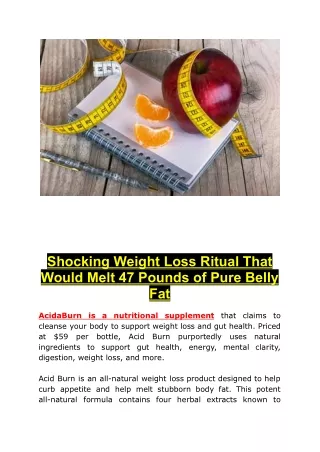 Shocking Weight Loss - Pure Belly Fat