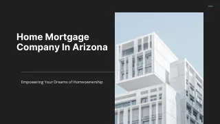 Home Mortgage Company In Arizona