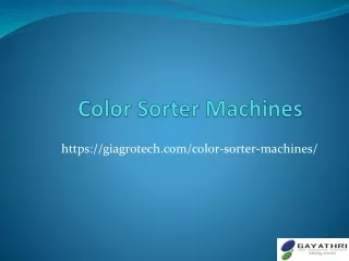 Color Sorter Machines, Automated Color Sorting Machine Supplier