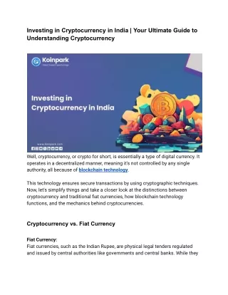 Investing in Cryptocurrency in India _ Your Ultimate Guide