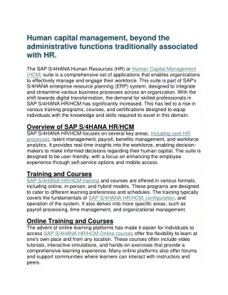 Human capital management, beyond the administrative functions traditionally asso