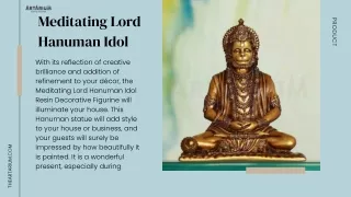 Buy Meditating Lord Hanuman Idol Online In India – theartarium