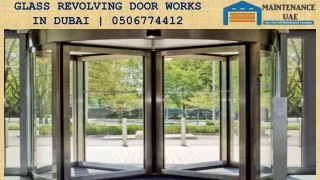 Glass Revolving Door Works in Sharjah