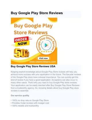 Buy Google Play Store Reviews