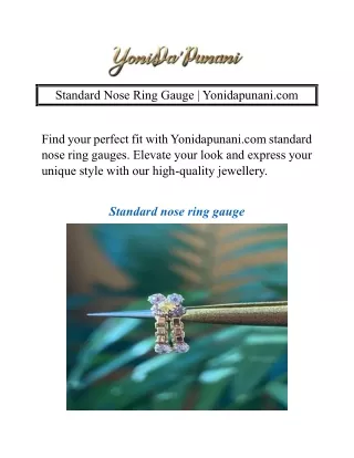 Standard Nose Ring Gauge | Yonidapunani.com