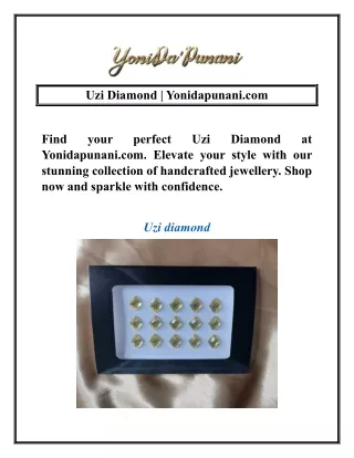 Uzi Diamond | Yonidapunani.com