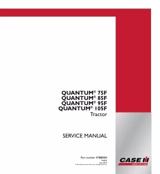 CASE IH QUANTUM 75F Tractor Service Repair Manual