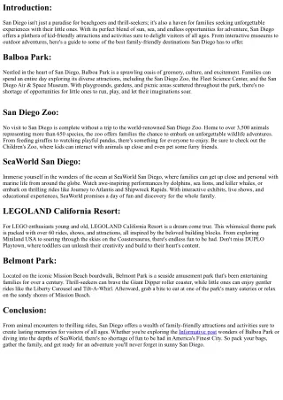 Embark on San Diego: Must-See Attractions