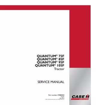 CASE IH QUANTUM 85F Tractor Service Repair Manual