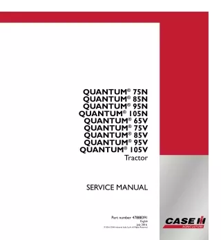 CASE IH QUANTUM 85N Tractor Service Repair Manual