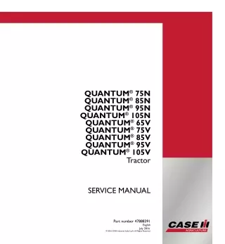 CASE IH QUANTUM 85V Tractor Service Repair Manual