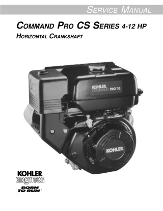 Kohler Command Pro CS 8.5HP Engine Service Repair Manual
