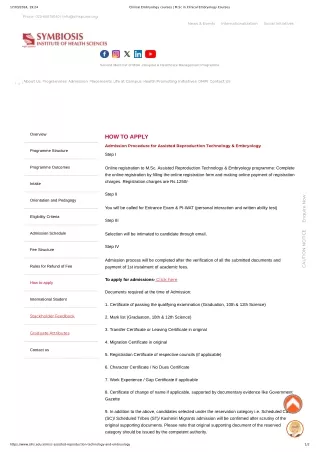 Clinical Embryology courses-M.Sc in Clinical Embryology Courses