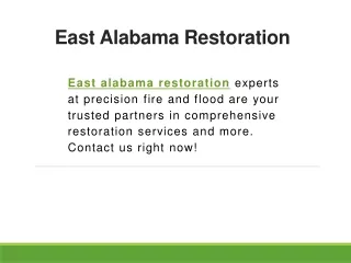 East Alabama Restoration