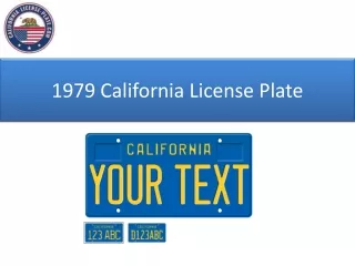 1979 California License Plate