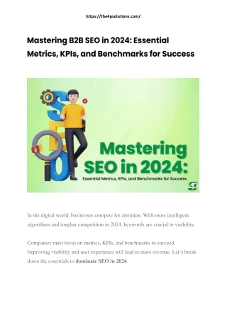 Mastering B2B SEO in 2024