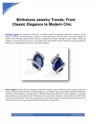 Birthstone Jewelry