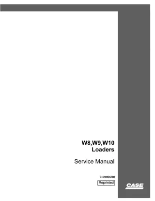 CASE W8 Wheel Loader Service Repair Manual