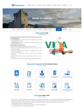 Ireland Study Visa - Collegepond