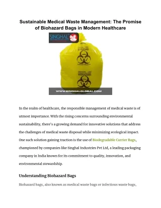 Sustainable Medical Waste Management_ The Promise of Biohazard Bags in Modern Healthcare (1)